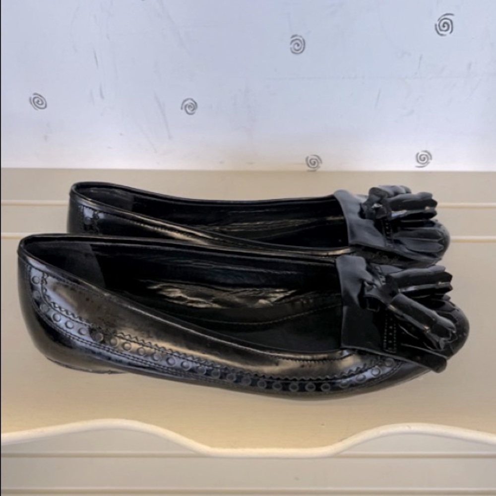Burberry, 38 (8), Black Tassel Flats
